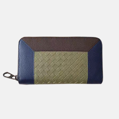 [매장판]Bottega Veneta 2019 Zip Round Wallet - 보테가베네타 남여공용 지퍼 라운드 장지갑 1008-BVW0102,19cm.카키