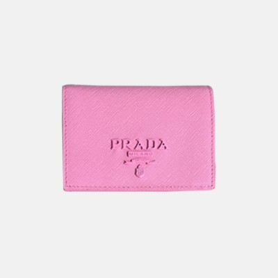 Prada 2019 Saffiano Wallet IMV204 - 프라다 사피아노 여성용 반지갑 PRAW0033. 11CM.핑크