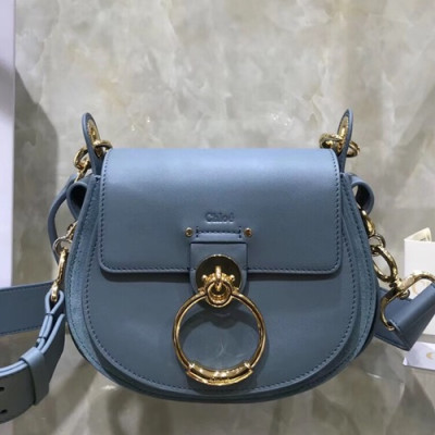 Chole 2019 Tess Leather Shoulder Bag, 20cm -  끌로에 2019 테스 레더 숄더백,CLB0050,20cm,연블루