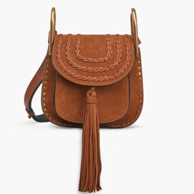 Chole 2019 Hudson Leather Shoulder Bag, 22.5cm -  끌로에 2019 허드슨 레더 숄더백,CLB0091,22.5cm,브라운