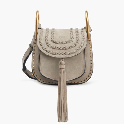 Chole 2019 Hudson Leather Shoulder Bag, 22.5cm -  끌로에 2019 허드슨 레더 숄더백,CLB0092,22.5cm,카키그레이