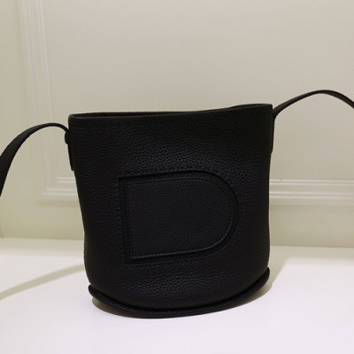 Delvaux 2019 Pin Leather Shoulder Bag,20CM - 델보 2019 핀 레더 숄더백,DVB0005 .20CM,블랙