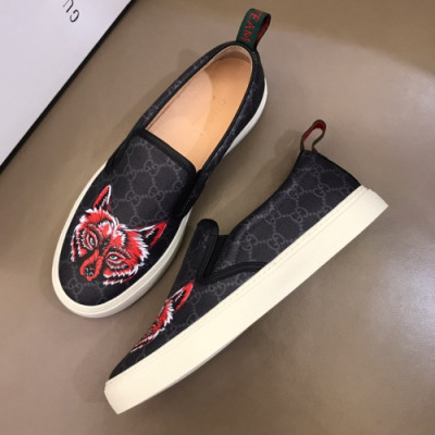 Gucci 2019 Mens Fox GG Ophidia Slip-on - 구찌 남성 폭스 GG 오피디아 슬립온 Guc01155x.Size(240 - 270).블랙