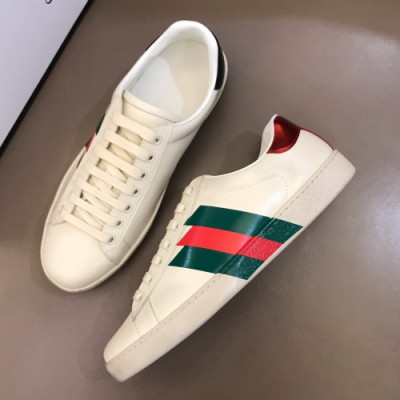 Gucci 2019 Mens Printing Leather Sneakers - 구찌 남성 프린팅 레더 스니커즈 Guc01162x.Size(240 - 275).화이트