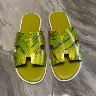 Hermes 2019 Mens Classic Oasis Leather Sandal - 에르메스 남성 클래식 오아시스 레더 샌들 Her0279x.Size(240 - 275).라이트그린