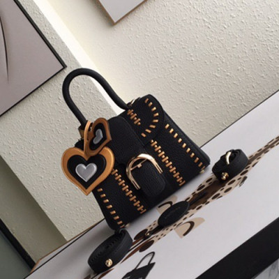 Delvaux 2019 Leather Tote Shoulder Bag,20CM - 델보 2019 레더 토트 숄더백,DVB0051.20CM,블랙