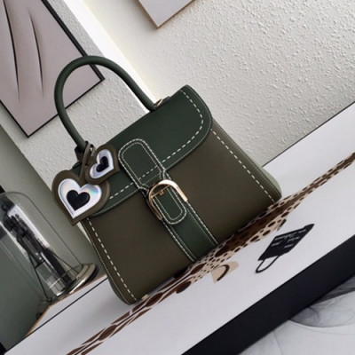 Delvaux 2019 Leather Tote Shoulder Bag,28 CM - 델보 2019 레더 토트 숄더백,DVB0089.28 CM,카키