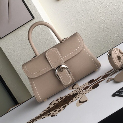 Delvaux 2019 Leather Tote Shoulder Bag,28s CM - 델보 2019 레더 토트 숄더백,DVB0097.28s CM,베이지그레이