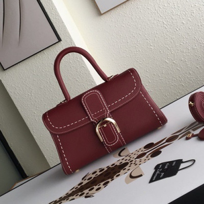 Delvaux 2019 Leather Tote Shoulder Bag,28s CM - 델보 2019 레더 토트 숄더백,DVB0100.28s CM,와인