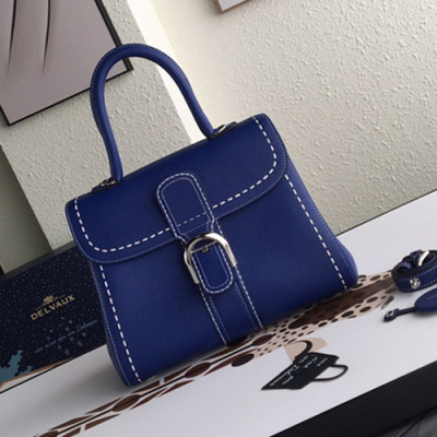 Delvaux 2019 Leather Tote Shoulder Bag,28 CM - 델보 2019 레더 토트 숄더백,DVB0116.28 CM,다크블루