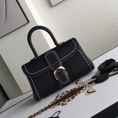 Delvaux 2019 Leather Tote Shoulder Bag,28s CM - 델보 2019 레더 토트 숄더백,DVB0130.28s CM,블랙