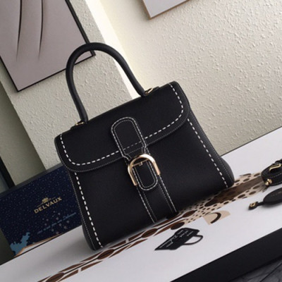 [소장가치 100%]Delvaux 2019 Leather Tote Shoulder Bag,28 CM - 델보 2019 레더 토트 숄더백,DVB0131.28 CM,블랙