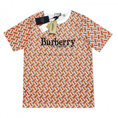 Burberry 2019 Mm/Wm Logo Cotton Short Sleeved Tshirt - 버버리 남자 로고 코튼 반팔티 Bur0818x.Size(xs - l).오렌지