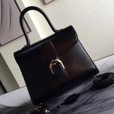 Delvaux 2019 Brillant Leather Tote Shoulder Bag,28 CM - 델보 2019 브리앙 레더 토트 숄더백,DVB0139.28 CM,블랙