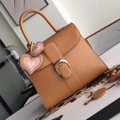 Delvaux 2019 Brillant Leather Tote Shoulder Bag,28 CM - 델보 2019 브리앙 레더 토트 숄더백,DVB0153.28 CM,연카멜