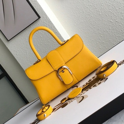 [컬러풀]Delvaux 2019 Leather Tote Shoulder Bag,28s CM - 델보 2019 레더 토트 숄더백,DVB0180.28s CM,옐로우