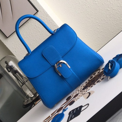 Delvaux 2019 Leather Tote Shoulder Bag,28 CM - 델보 2019 레더 토트 숄더백,DVB0187.28 CM,블루