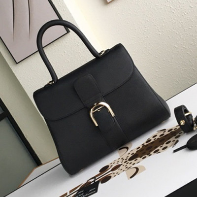 Delvaux 2019 Leather Tote Shoulder Bag,28 CM - 델보 2019 레더 토트 숄더백,DVB0190.28 CM,블랙