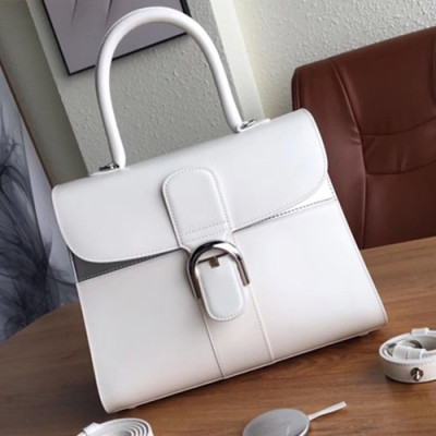 [매장판]Delvaux 2019 Brillant Frence Box Leather Tote Shoulder Bag,28 CM - 델보 2019 브리앙 프렌스 박스 레더 토트 숄더백,DVB0241.28 CM,화이트