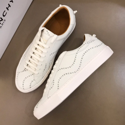 [매장판신상]Givenchy 2019 Mens Logo Leather Sneakers - 지방시 남성 로고 레더 스니커즈 Giv0155x.Size(240 - 270).화이트