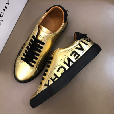 Givenchy 2019 Mens Logo Leather Sneakers - 지방시 남성 로고 레더 스니커즈 Giv0157x.Size(240 - 270).골드