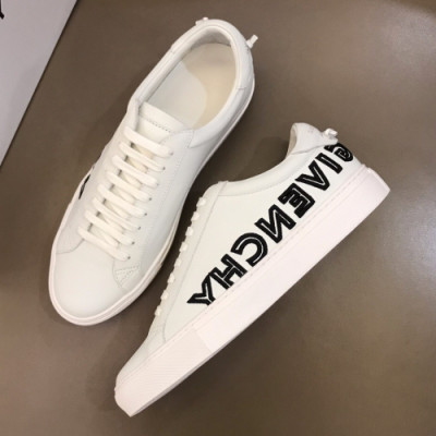 Givenchy 2019 Mens Logo Leather Sneakers - 지방시 남성 로고 레더 스니커즈 Giv0159x.Size(240 - 270)화이트