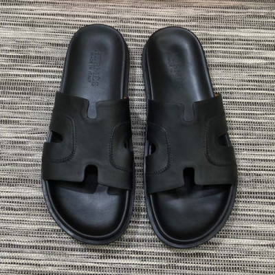 Hermes 2019 Mens Classic Oasis Leather Sandal - 에르메스 남성 클래식 오아시스 레더 샌들 Her0284x.Size(240 - 275).블랙
