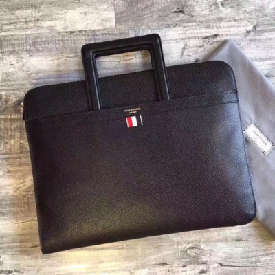 Thom Browne 2019 Leather Mens Business ,38cm - 톰브라운 2019 남성용 레더 서류가방 THOB0026,38cm,블랙