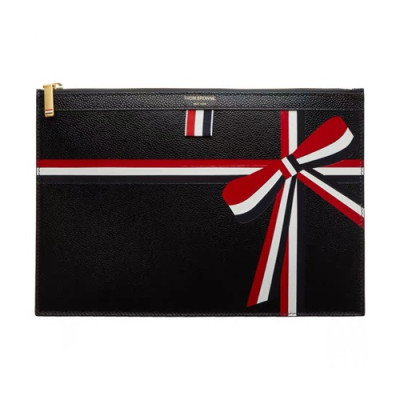 Thom Browne 2019 Leather Clutch Bag ,30/33cm - 톰브라운 2019 레더 남여공용 클러치백 THOB0067,30/33cm,블랙