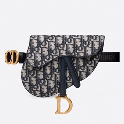 Dior 2019 Oblique Saddle Belt Bag ,20CM - 디올 2019 오블리크 새들 벨트백,DIOB0085,20CM,블랙