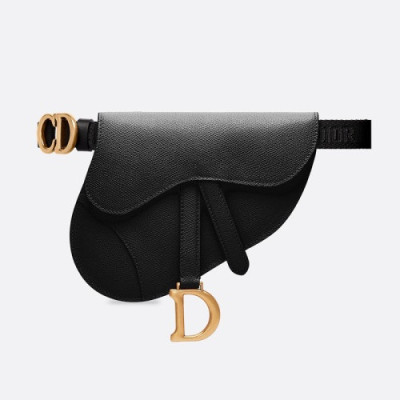 Dior 2019 Leather Saddle Belt Bag ,20CM - 디올 2019 레더 새들 벨트백,DIOB0088,20CM,블랙