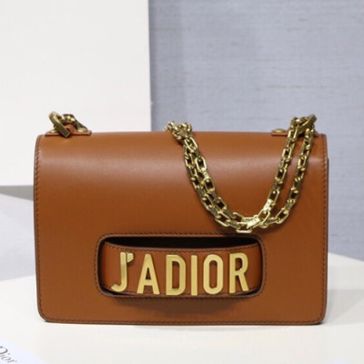 Dior 2019 J'adior Leather Chain Shoulder Bag ,25CM - 디올 2019 자디올 레더 여성용 체인 숄더백,DIOB0139,25CM,브라운