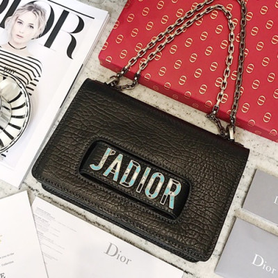 Dior 2019 J'adior Leather Chain Shoulder Bag ,25CM - 디올 2019 자디올 레더 여성용 체인 숄더백,DIOB0145,25CM,블랙