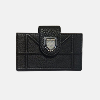 Dior 2019 Ladies Leather Card Purse,11cm - 디올 2019 여성용 레더 카드 지갑  DIOW0002 ,11CM,블랙