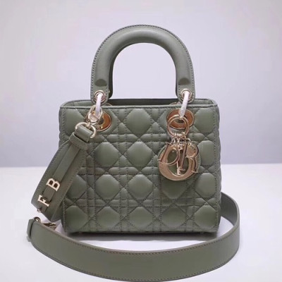 Dior 2019 Lady Dior Tote Shoulder Bag,20CM - 디올 2019 레이디 디올 토트 숄더백 DIOB0242,20CM,연그린(금장)