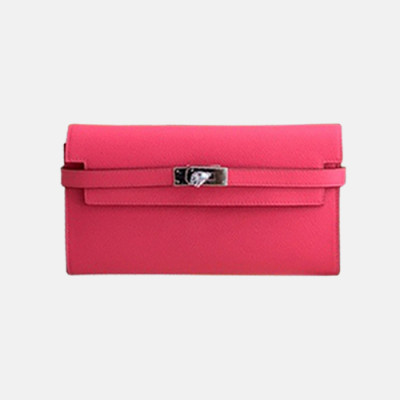 Hermes 2019 Kelly Womens  Epsom Leather Wallet - 에르메스 2019 켈리 여성용 엡송 레더 장지갑 HERW0012,핑크