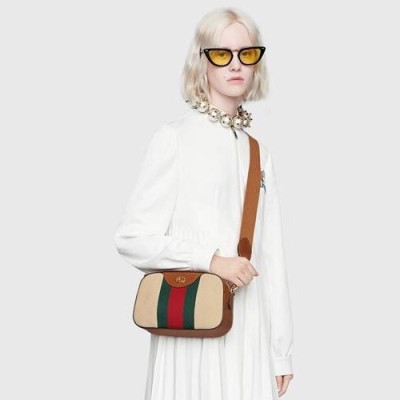 [빈티지]Gucci 2019 Ophidia Canvas Shoulder Bag ,24.5CM - 구찌 2019 오피디아 캔버스 숄더백 ,575073,GUB0577,24.5CM,베이지+브라운