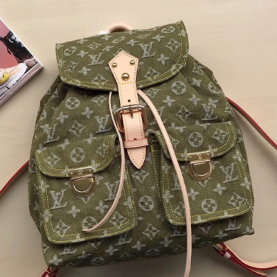 Louis Vuitton Supreme  Monogram Denim Back Pack,30cm - 루이비통 수프림 모노그램 여성용 데님 백팩 M44460,LOUB1319 ,30cm,그린