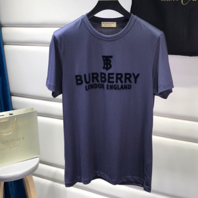 Burberry 2019 Mens Logo Cotton Short Sleeved Tshirt - 버버리 남성 로고 코튼 반팔티 Bur0825x.Size(m - 3xl).네이비