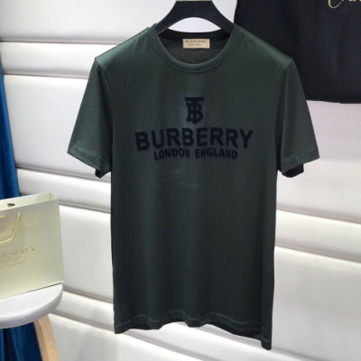 Burberry 2019 Mens Logo Cotton Short Sleeved Tshirt - 버버리 남성 로고 코튼 반팔티 Bur0827x.Size(m - 3xl).다크그린