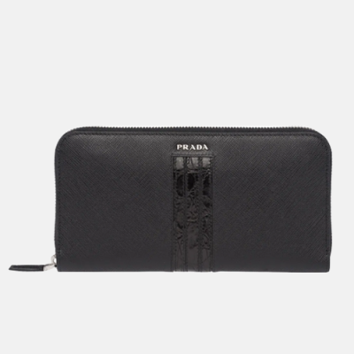 Prada 2019 Mens Saffiano Leather Zip Wallet 2ML317 - 프라다 남성 사피아노 레더 지퍼 장지갑 PRAW0059,20CM, 블랙