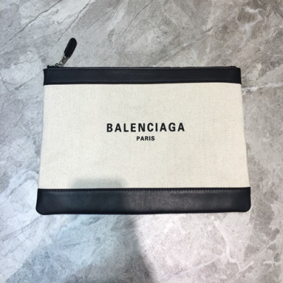 Balenciaga 2019 Canvas Clutch Bag,31CM - 발렌시아가 2019 캔버스 여성용 클러치백, BGB0296, 31cm,아이보리