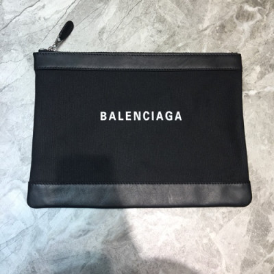 Balenciaga 2019 Canvas Clutch Bag,31CM - 발렌시아가 2019 캔버스 여성용 클러치백, BGB0297, 31cm,블랙