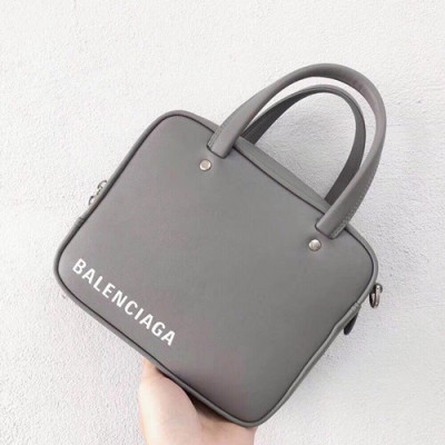 Balenciaga 2019 Leather Tote Shoulder Bag,22CM - 발렌시아가 2019 레더 토트 숄더백,BGB0301,22CM,그레이