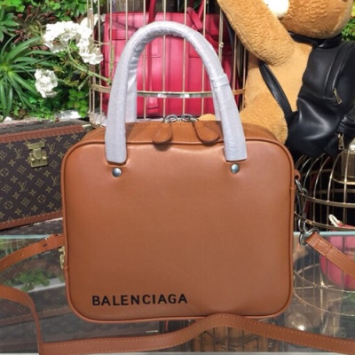 Balenciaga 2019 Leather Tote Shoulder Bag,22CM - 발렌시아가 2019 레더 토트 숄더백,BGB0302,22CM,브라운