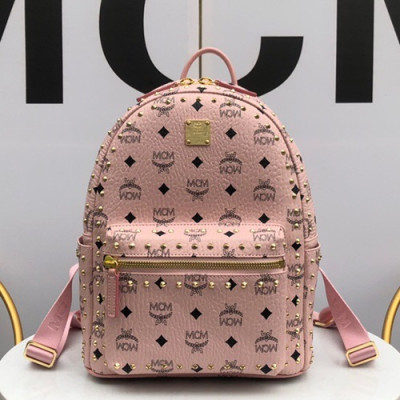 MCM 2019 Visetos Back Pack,17/21/26cm - 엠씨엠 2019 비세토스 남여공용 백팩 MCMB0180, 17/21/26cm,핑크