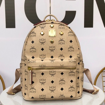 MCM 2019 Visetos Back Pack,26cm - 엠씨엠 2019 비세토스 남여공용 백팩 MCMB0192, 26cm,베이지