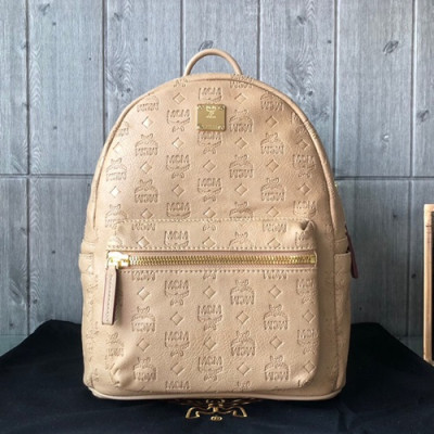 MCM 2019 Leather Back Pack,26cm - 엠씨엠 2019 레더 남여공용 백팩 MCMB0198, 26cm,베이지