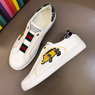Gucci 2019 Mm/Wm Hidden Leather Sneakers - 구찌 남자 히든 레더 스니커즈 Guc01181x.Size(225 - 275).화이트