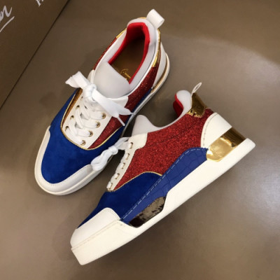 Christian Loubutin 2019 Mens Glitter Leather Sneakers  - 크리스챤루부탱 남성 글리터 레더 스니커즈 Btin0062x.Size(240 - 275).블루